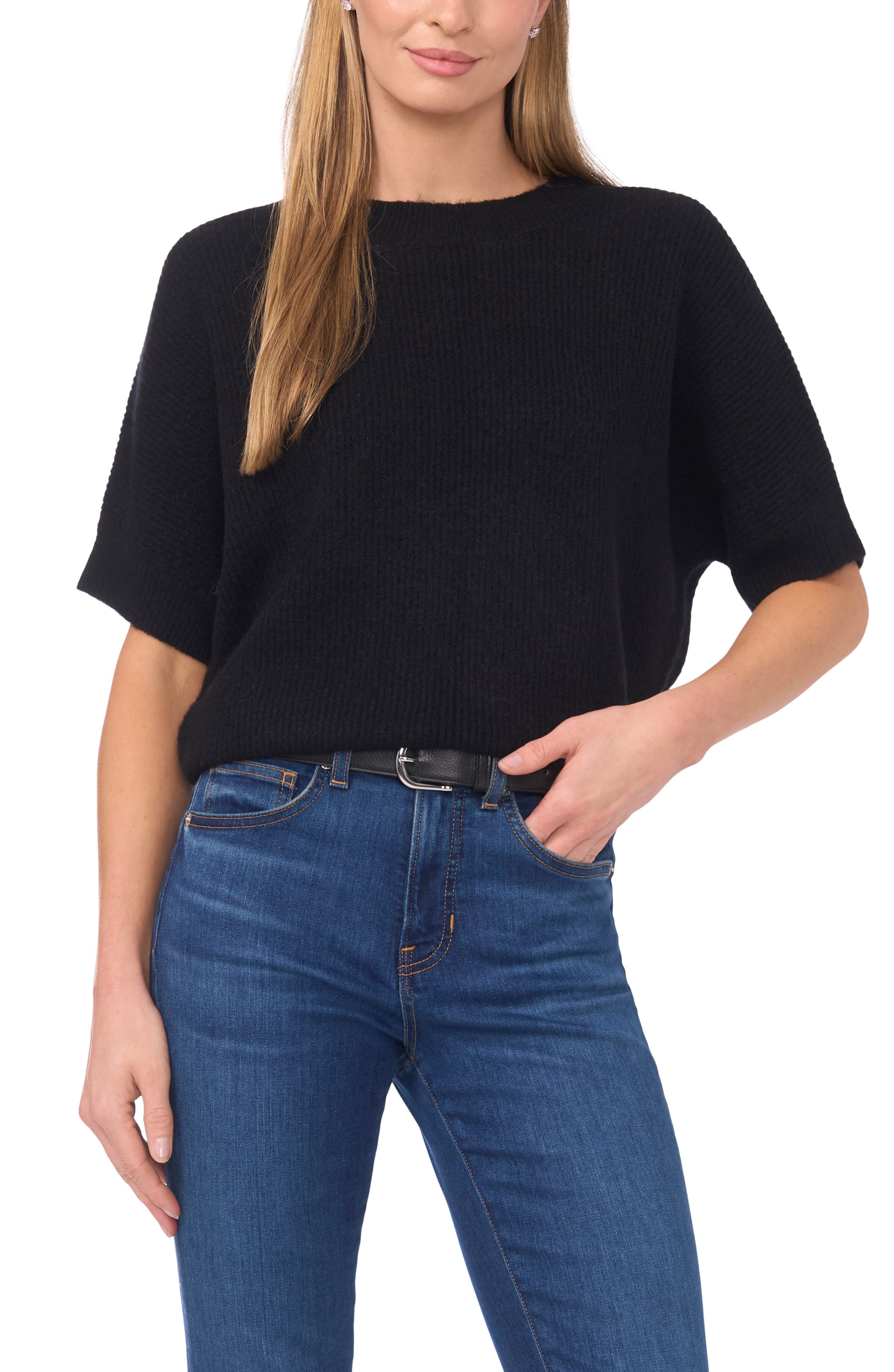 Halogen® Short Sleeve Sweater