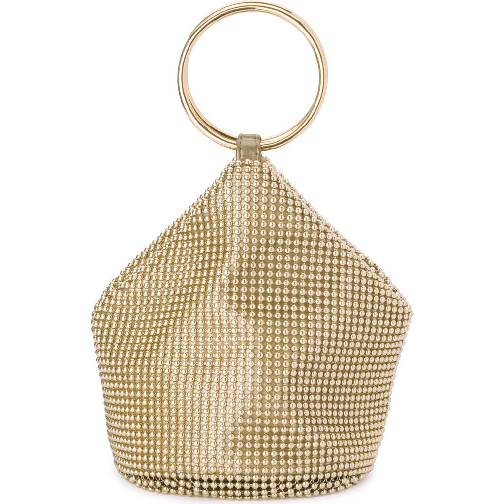 Olga Berg Bianca Mesh Bucket Bag in Gold  product