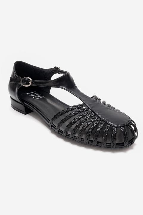 Onos Woven T Strap Sandal