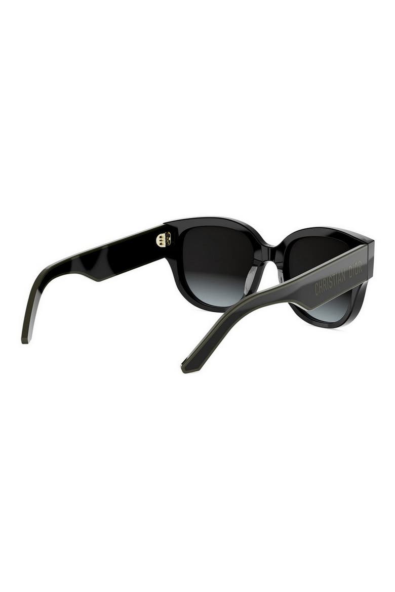 'DiorPacific B2I 54mm Gradient Butterfly Sunglasses, Alternate, color, BLACK/ OTHER / GRADIENT SMOKE