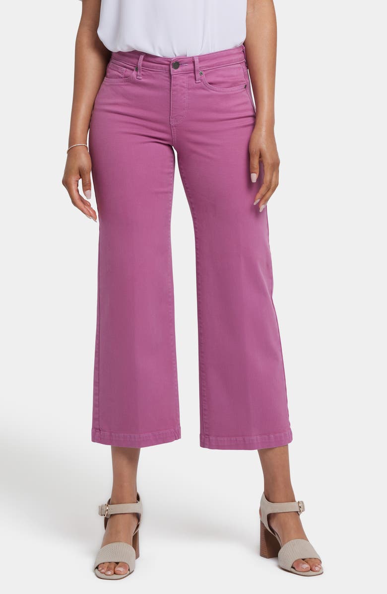 NYDJ Teresa Ankle Wide Leg Jeans, Main, color, Red Violet