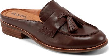 Earth Everett Taupe Suede Tassel Loafers 8.5 Earth Leather Slip-On Mule Loafers with Tassel - Everett  main image 2