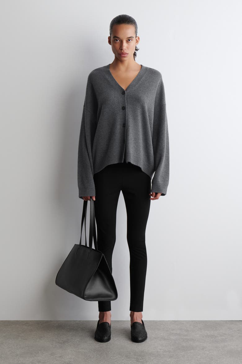 Zipped-Cuff Leggings, Main, color, BLACK