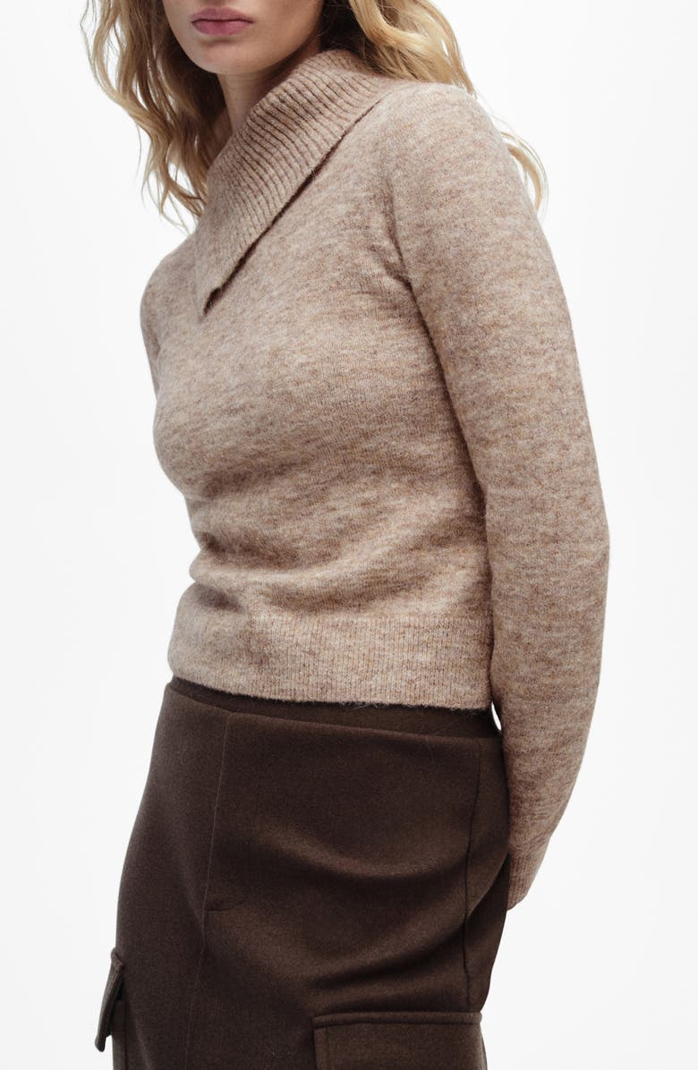MANGO Split Turtleneck Sweater, Main, color, 