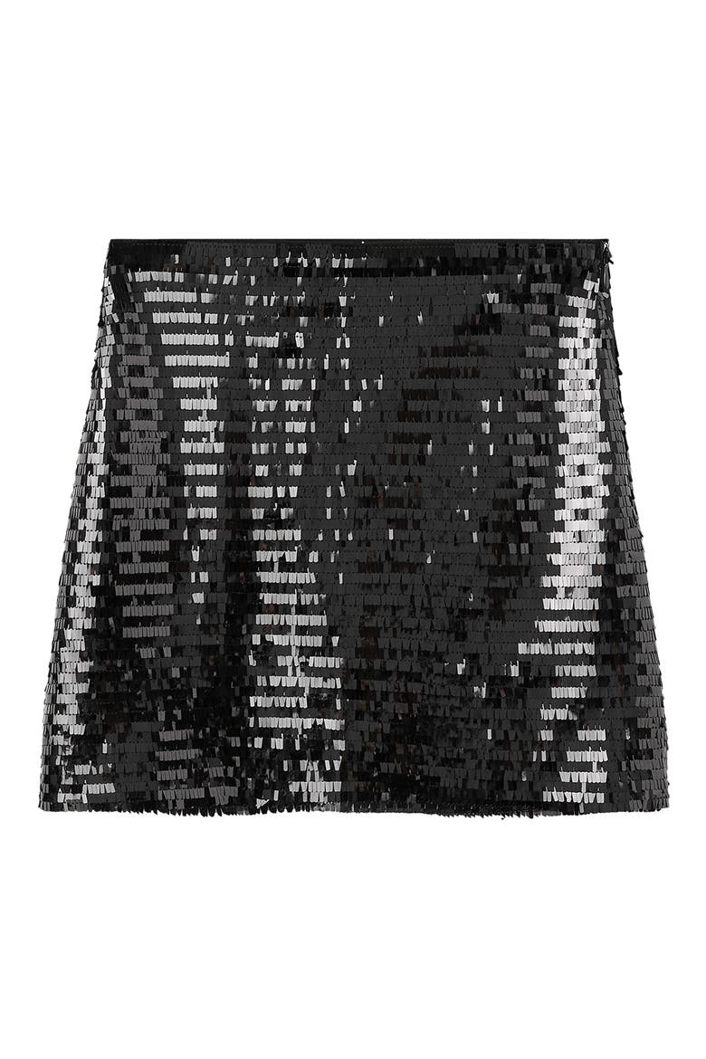Sequin Skirt, Alternate, color, BLACK