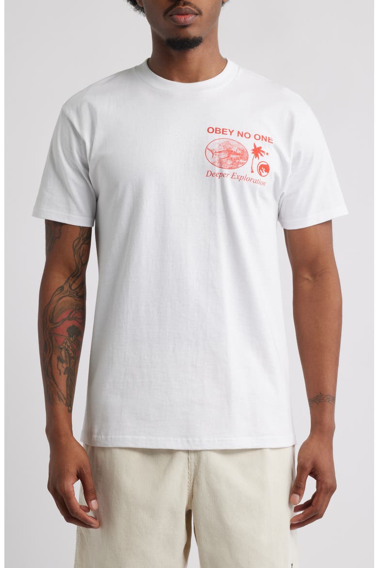 Deeper Exploration Graphic T-Shirt, Main, color, WHITE