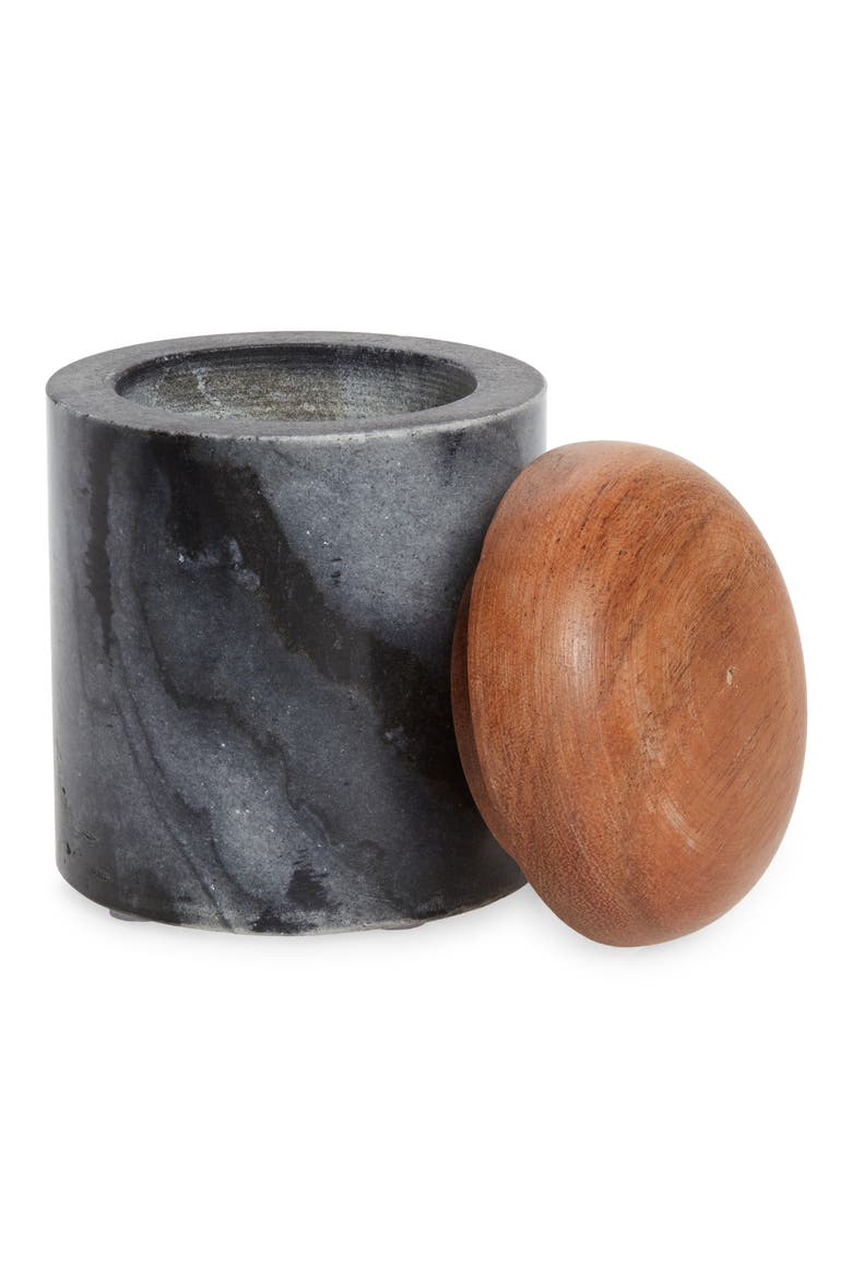 Marble Salt Cellar, Main, color, GREY WAVE MARBLE