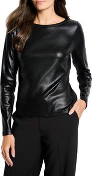 NIC+ZOE Glazed Ribbed Boat Neck T-Shirt