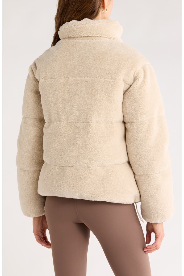Faux Shearling Puffer Jacket, Alternate, color, BEIGE SEASHORE