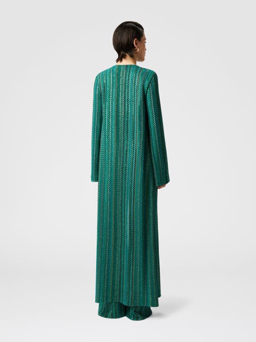Missoni Long Zig Zag Cardigan With Sequins Without Buttons In Multicoloured