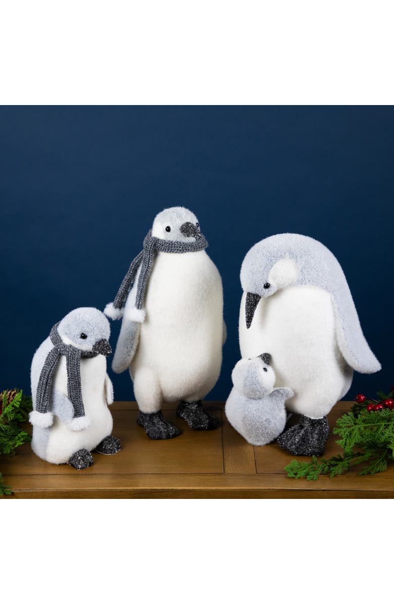 Northlight Mother Penguin with Chick Christmas Figurine - 10.75", Alternate, color, White