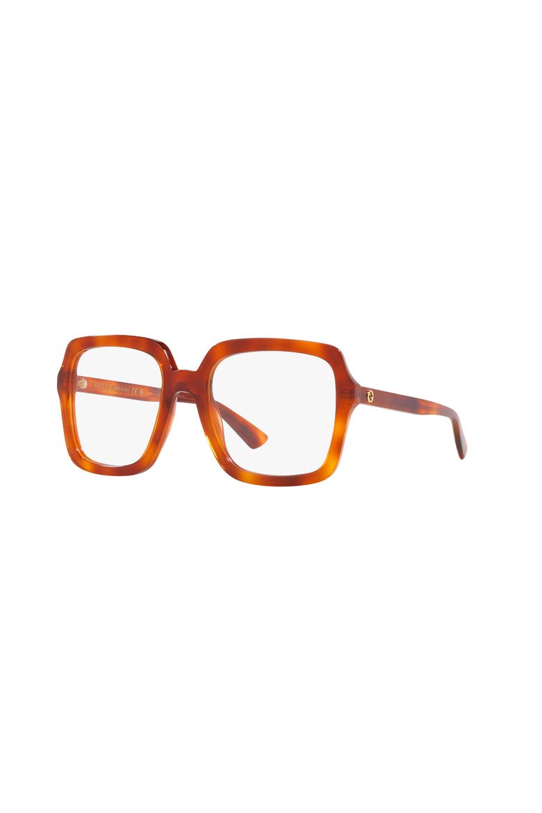 55mm Rectangle optical glasses, Main, color, Tortoise