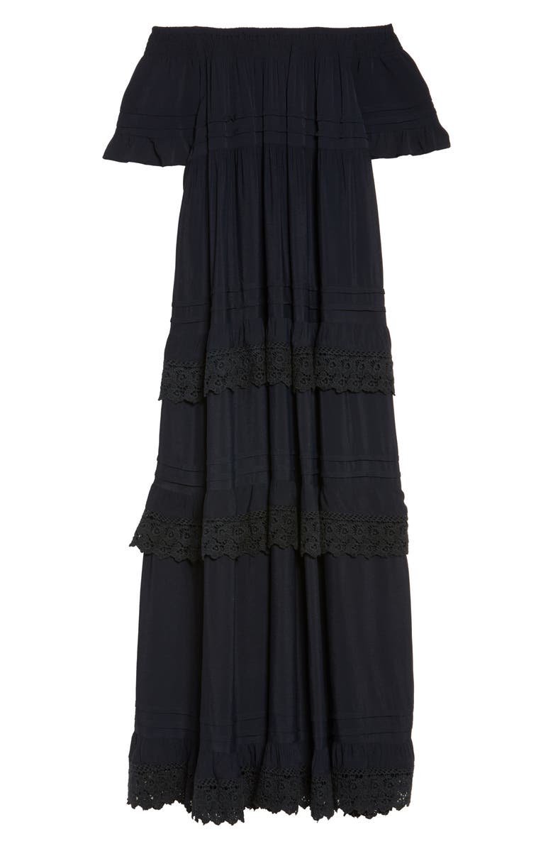 Muche et Muchette Esmerelda Off the Shoulder Cover-Up Maxi Dress, Alternate, color, 