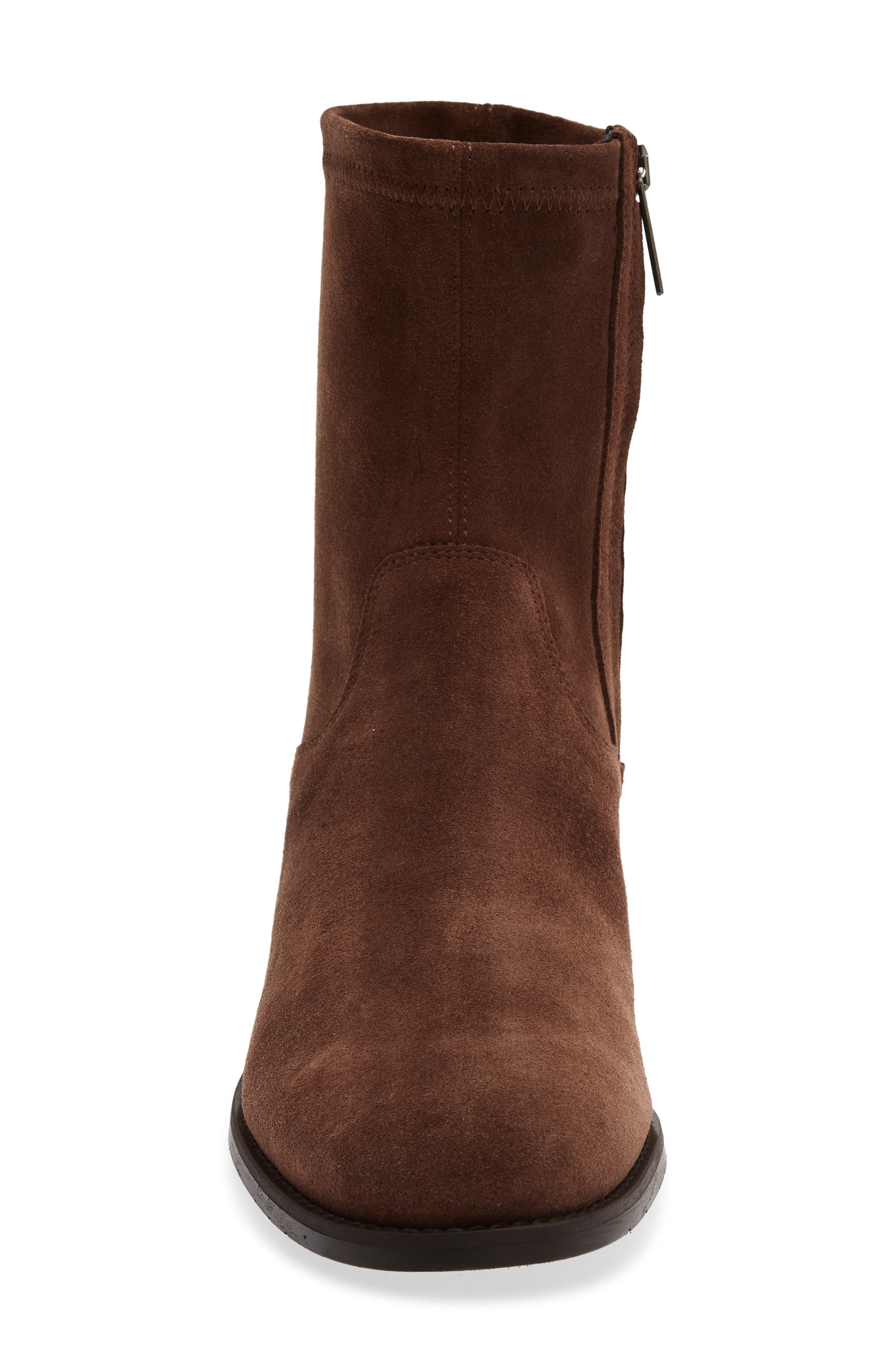 Sabrena Low Weatherproof Bootie, Alternate, color, COGNAC SUEDE