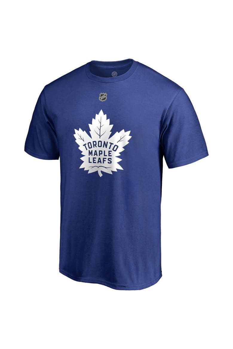 Men's Fanatics Branded Auston Matthews Blue Toronto Maple Leafs Team Authentic Stack Name & Number T-Shirt, Alternate, color, Blue