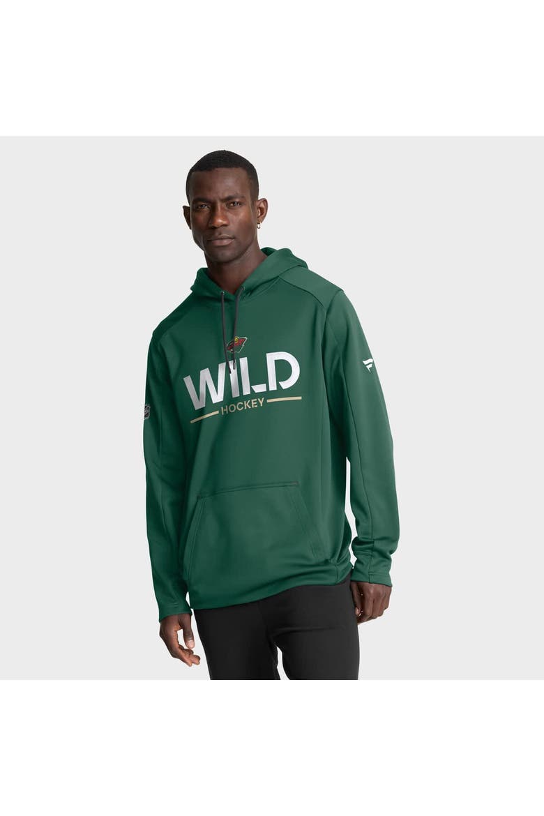 Men's Fanatics Green Minnesota Wild Authentic Pro Rink Hoodie, Main, color, Green