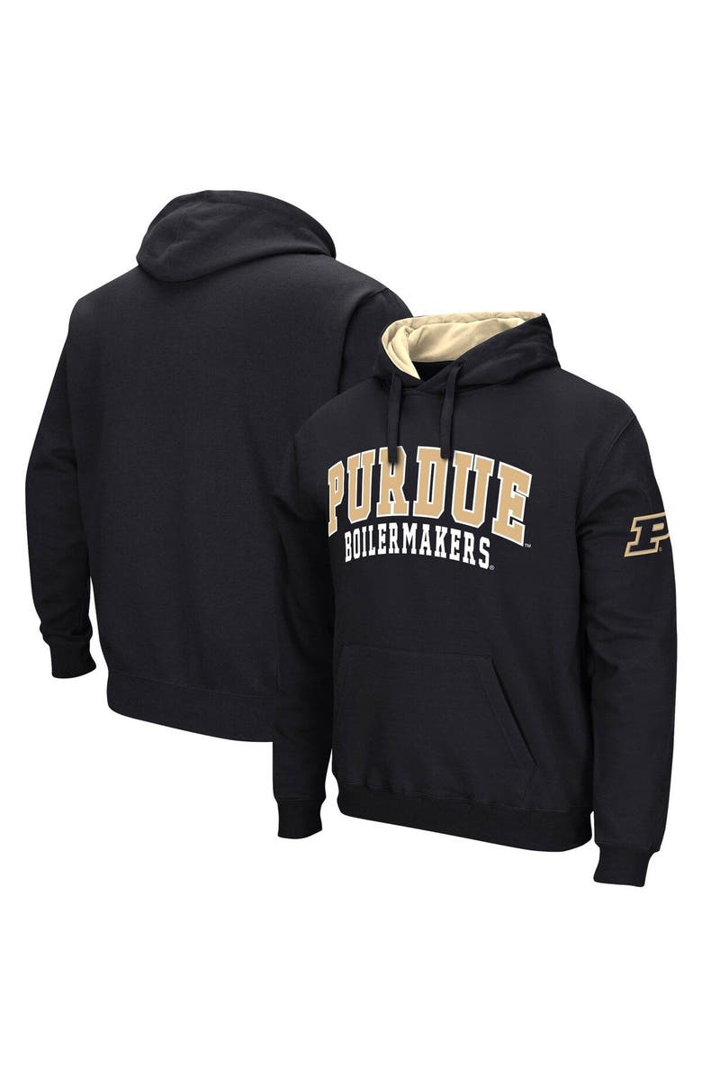 COLOSSEUM Men's Colosseum Black Purdue Boilermakers Double Arch Pullover Hoodie, Main, color, Black