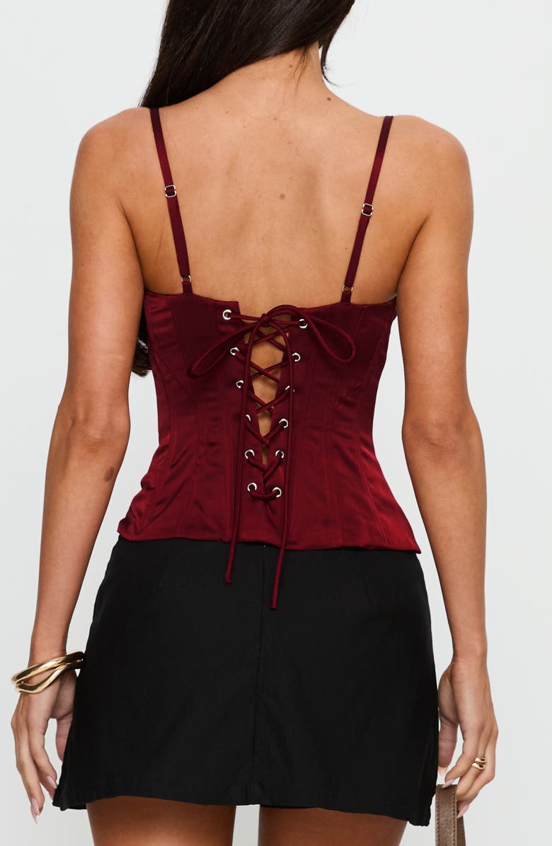 Princess Polly Scorsese Satin Corset Top, Alternate, color,