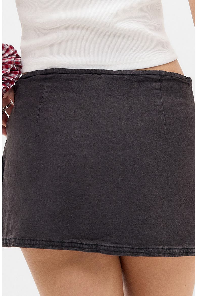 Dariah Linen Blend Skort, Alternate, color, WASHED BLACK