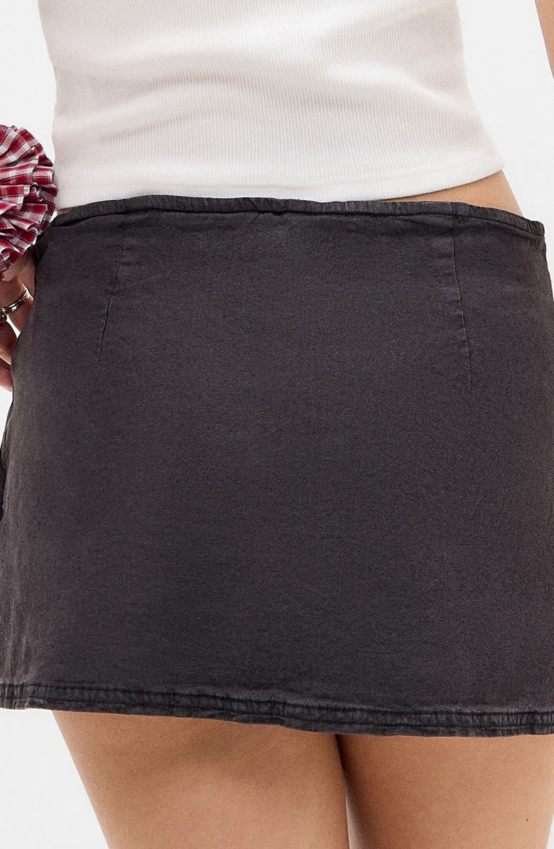 BDG Urban Outfitters Dariah Linen Blend Skort, Alternate, color, Washed Black