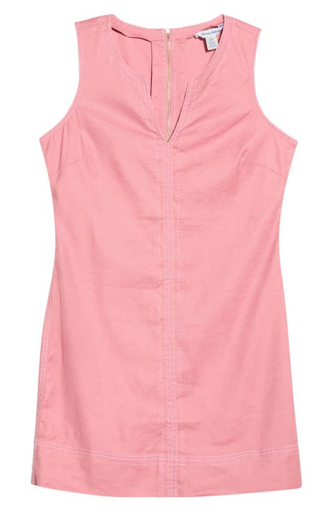 Palm-a-Dora Split Neck Bay Shift Dress