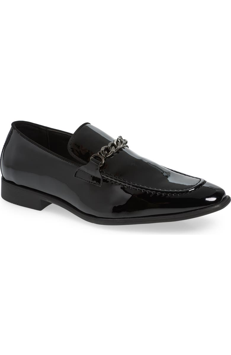 Abound Soren Chain Patent Loafer, Main, color, Black Patent
