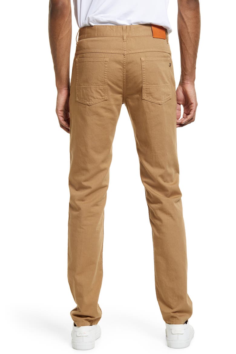 Cotton & Linen Blend Pants, Alternate, color, DARK TAN