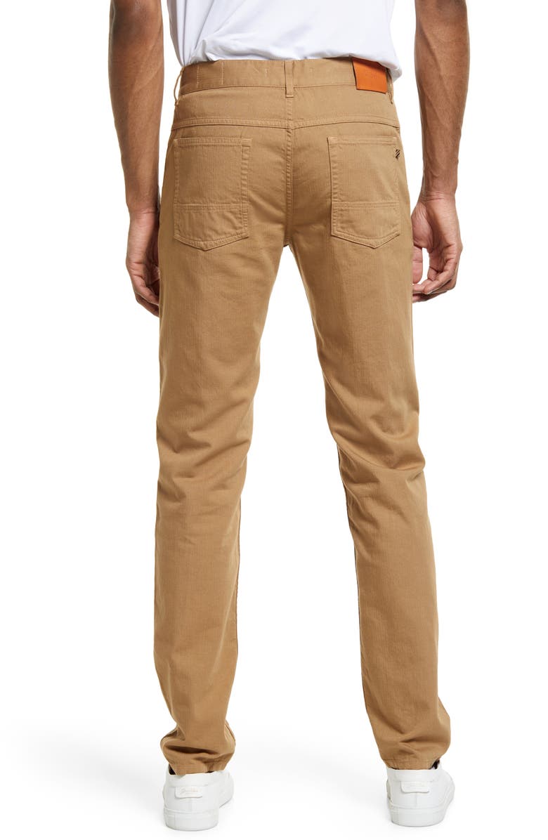 Billy Reid Cotton & Linen Blend Pants, Alternate, color, Dark Tan