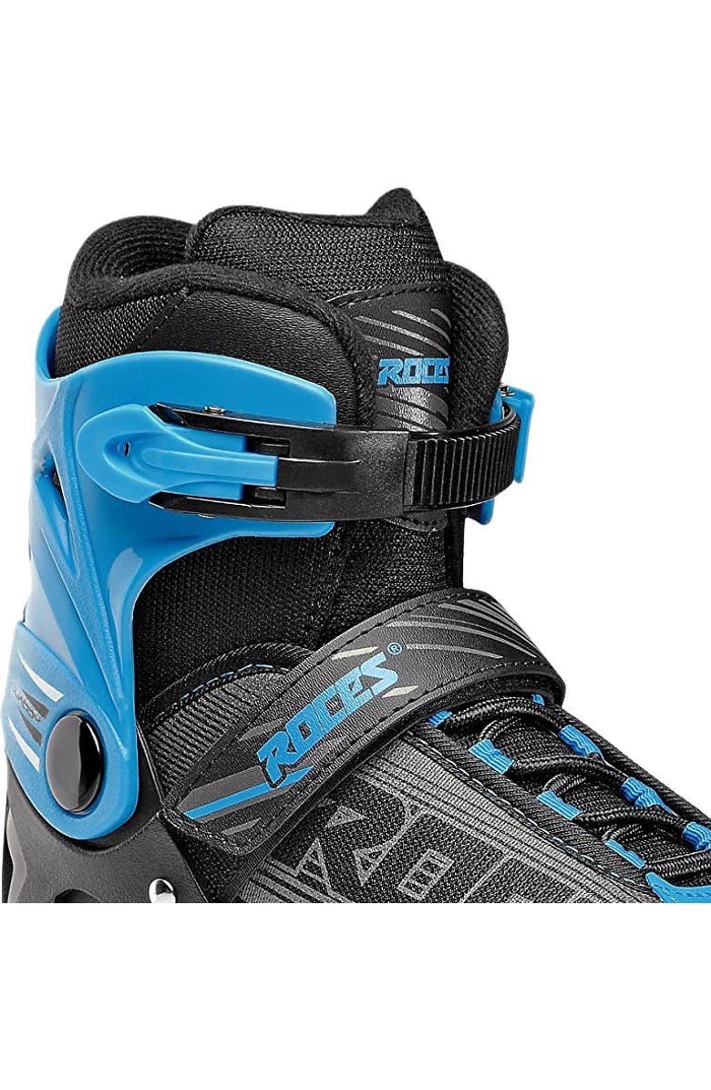 Roces Quaddy Adjustable Boys Roller Skates, Alternate, color, Black/Astro Blue