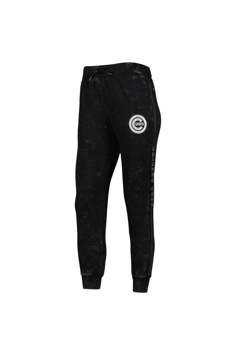 Women's The Wild Collective Black Chicago Cubs Marble Jogger Pants, Alternate, color, Black