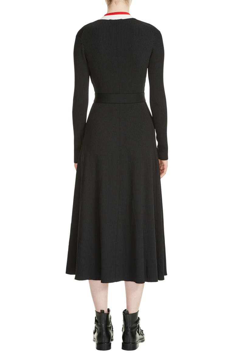 Rosiana Wrap Midi Dress, Alternate, color, BLACK 210