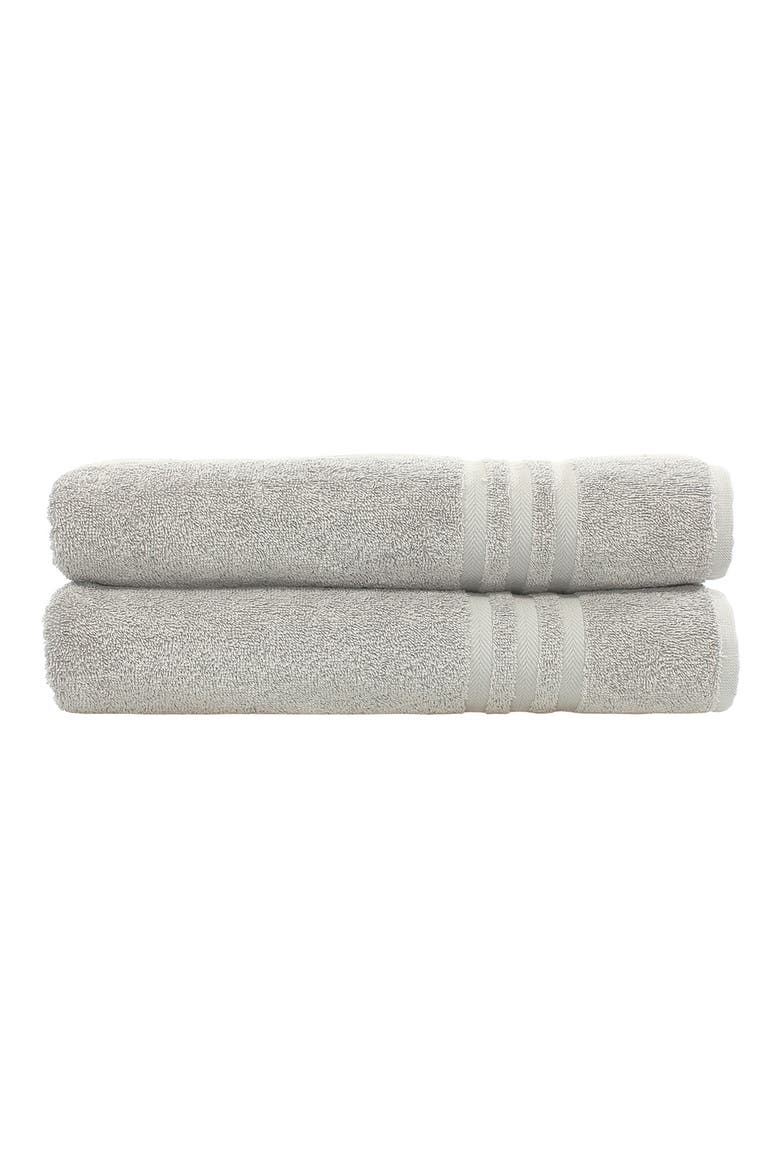 Denzi Turkish Cotton Bath Towel - Set of 2, Alternate, color, GREY