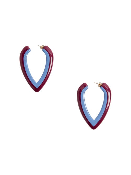 La Doublej Dew Earrings Bicolor Bicolor Light Blue In Multi