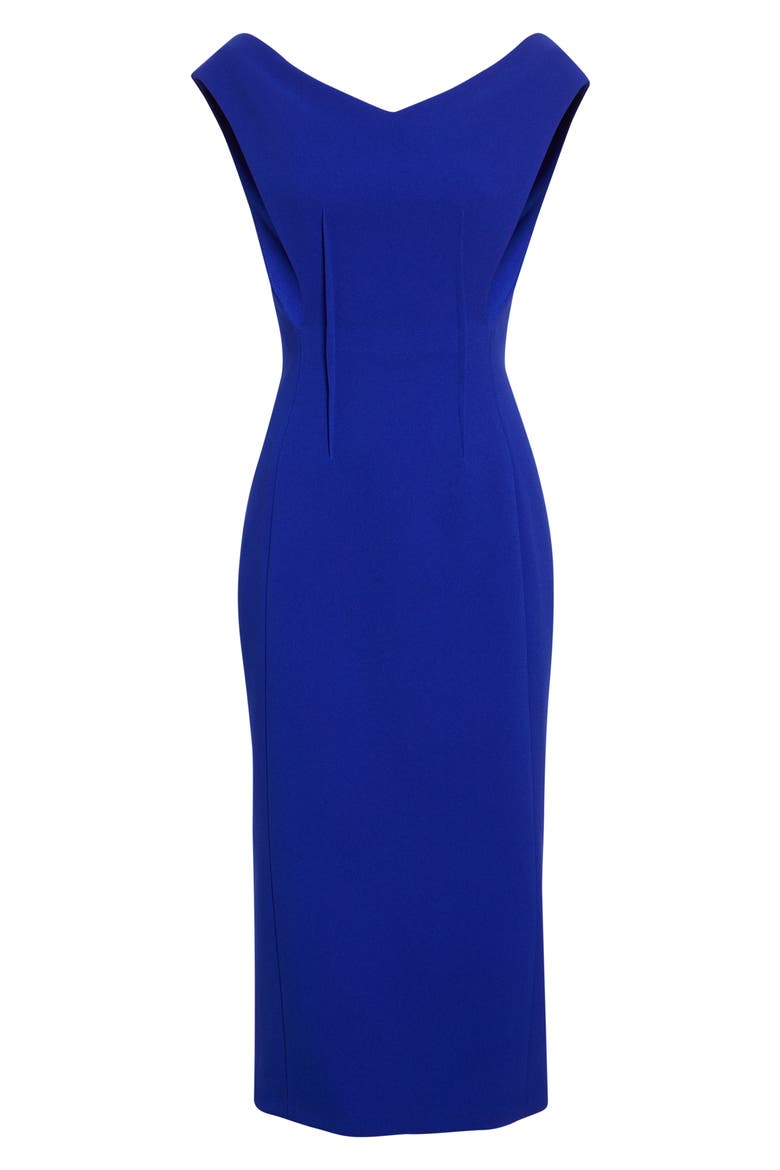 Technical Double Face Crepe Midi Dress, Alternate, color, BLUEBELL