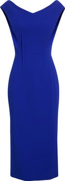 Jil Sander Technical Double Face Crepe Midi Dress