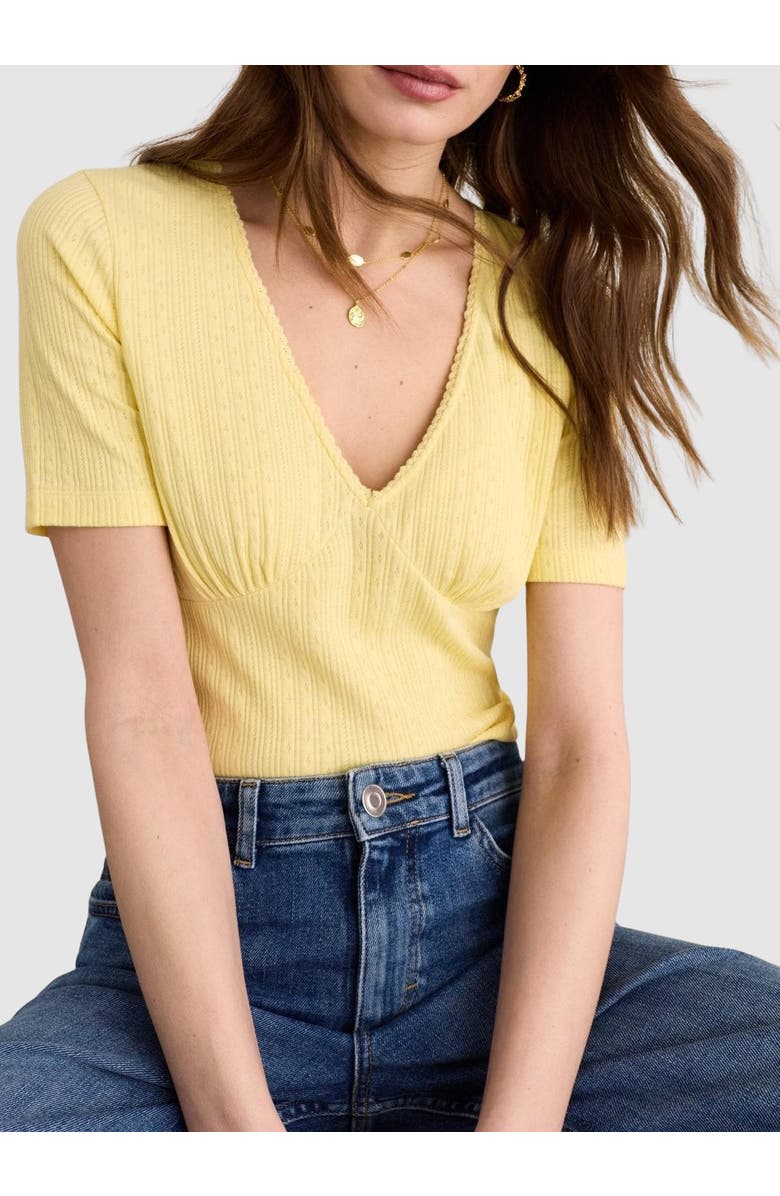 Baukjen Antoinette Pretty Rib V-Neck Top, Alternate, color,