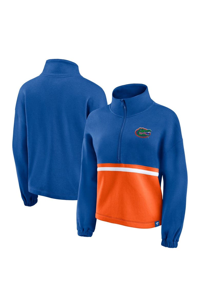 FANATICS Women's Fanatics Branded Royal Florida Gators Fleece Half-Zip Jacket, Main, color, Royal