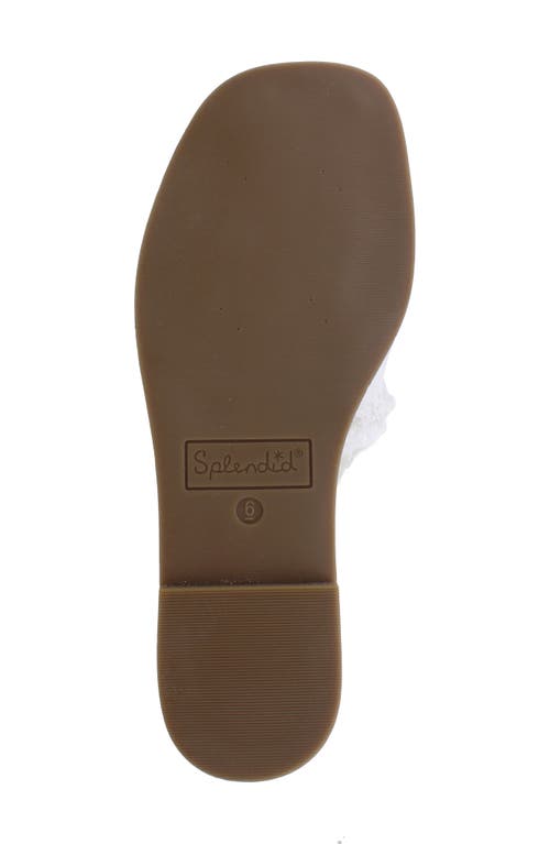 Splendid Brooklyn Slide Sandal In White Sand