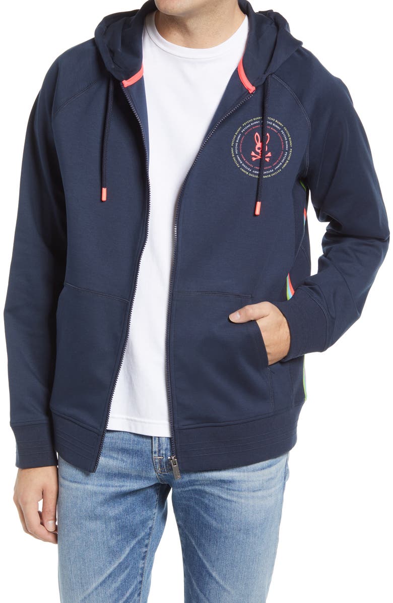 Psycho Bunny Ovington Zip-Up Hoodie, Main, color,
