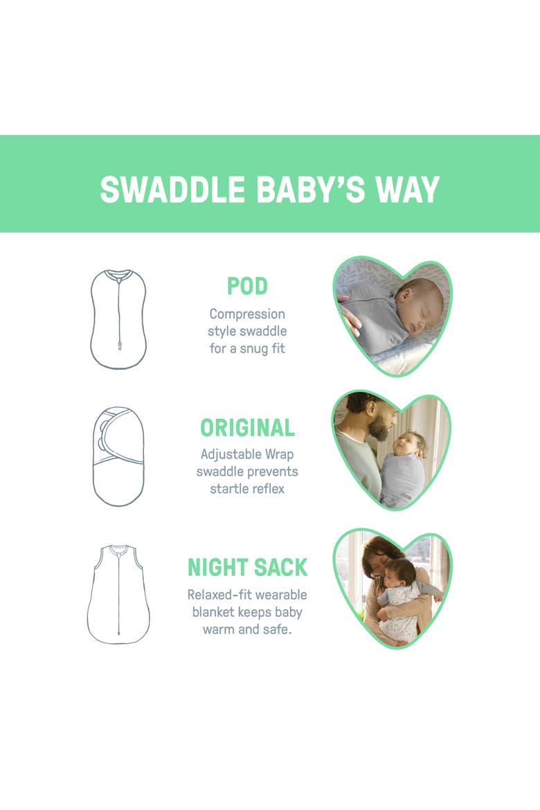 SwaddleMe by Ingenuity Comfort Pack Baby Swaddle Set, Alternate, color, MULTICOLORED