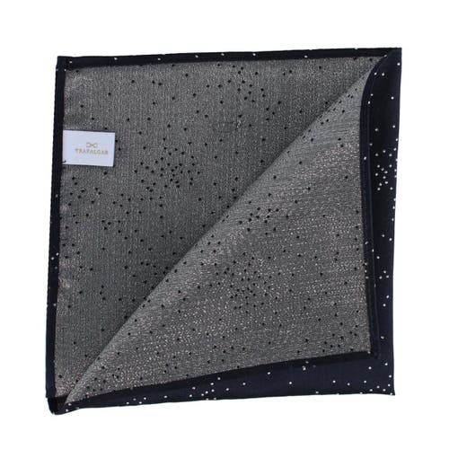 Trafalgar Mystere Metallic Star Light 12 X 12 Silk Pocket Square
