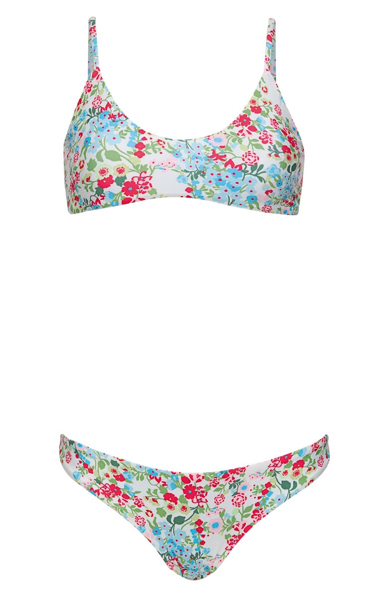 Maaji Love in Bloom Liberties Reversible Bikini Top, Alternate, color, Open White