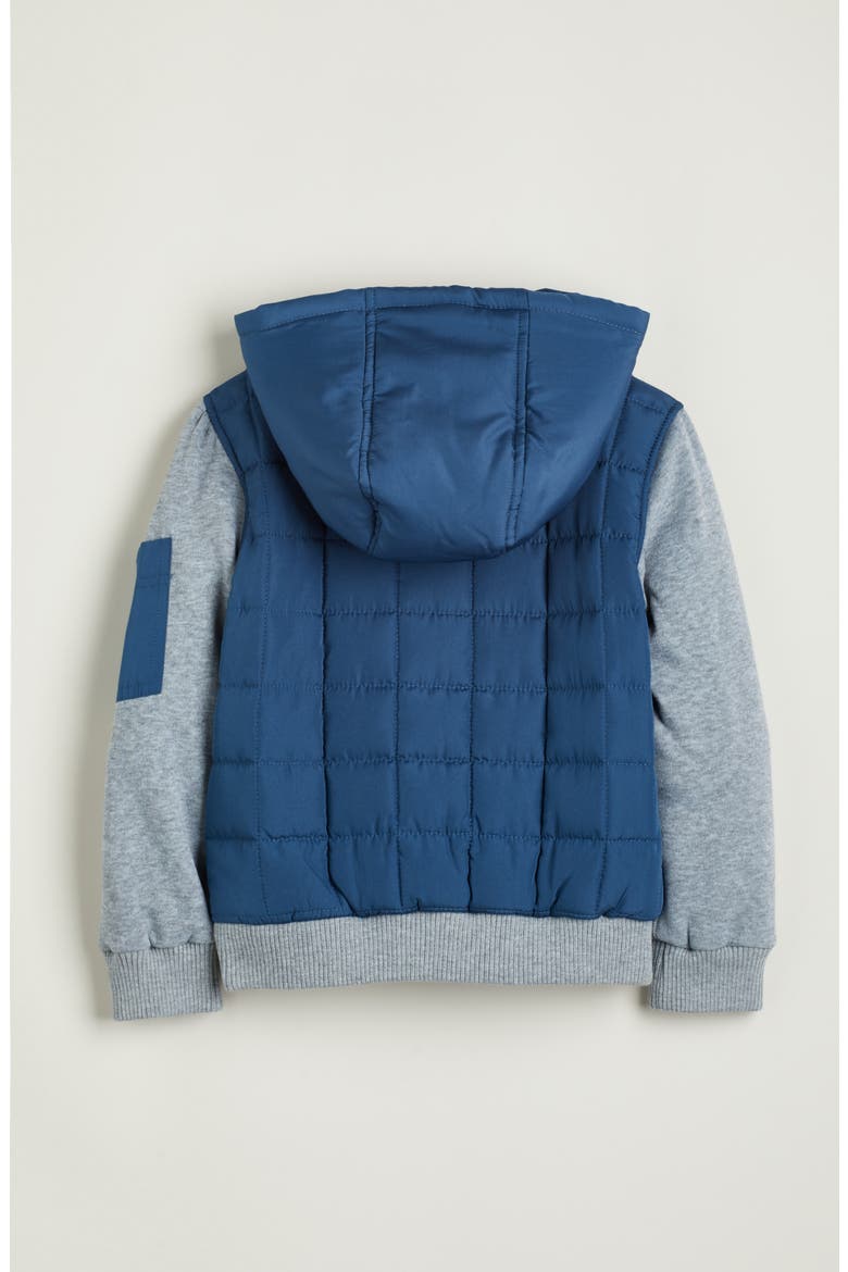 Kids' Summit Crest Mixed Media Jacket, Alternate, color, NAVY DENIM