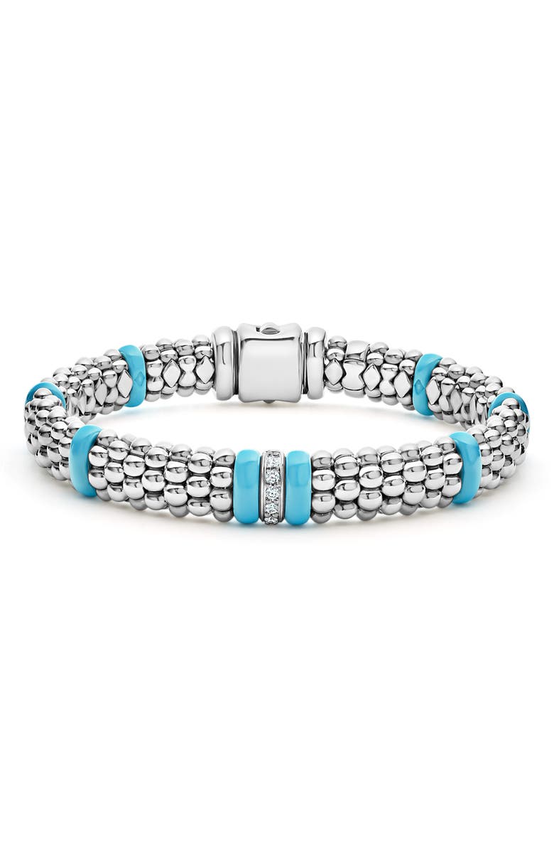 LAGOS Blue Caviar Diamond Link Bracelet, Main, color, 