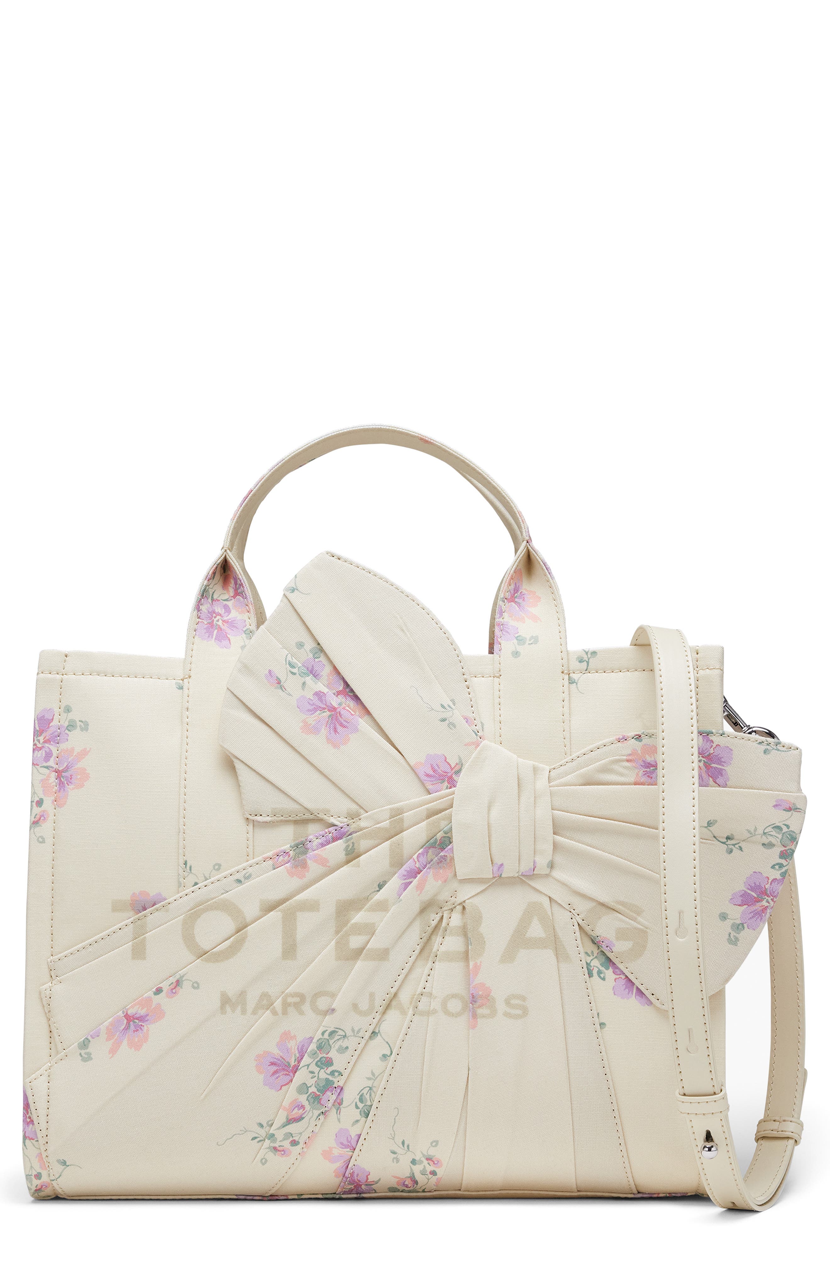 Medium The Tote Bag Canvas Tote, Main, color, CREAM MULTI