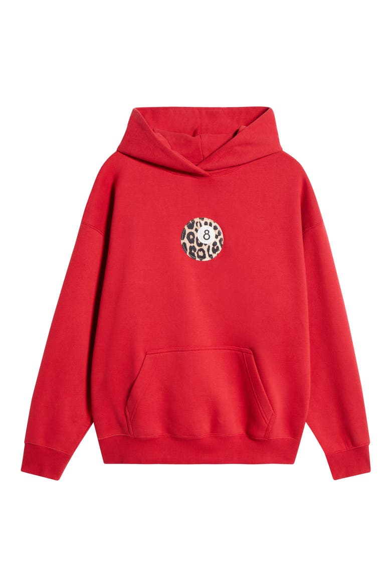 8-Ball Appliqué Graphic Hoodie, Alternate, color, RED