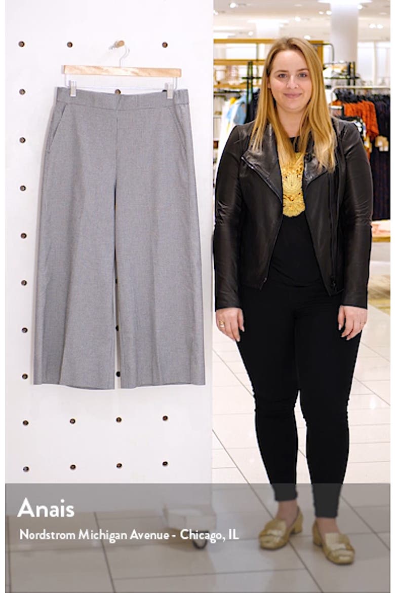 Check Crop Wide Leg Pants video