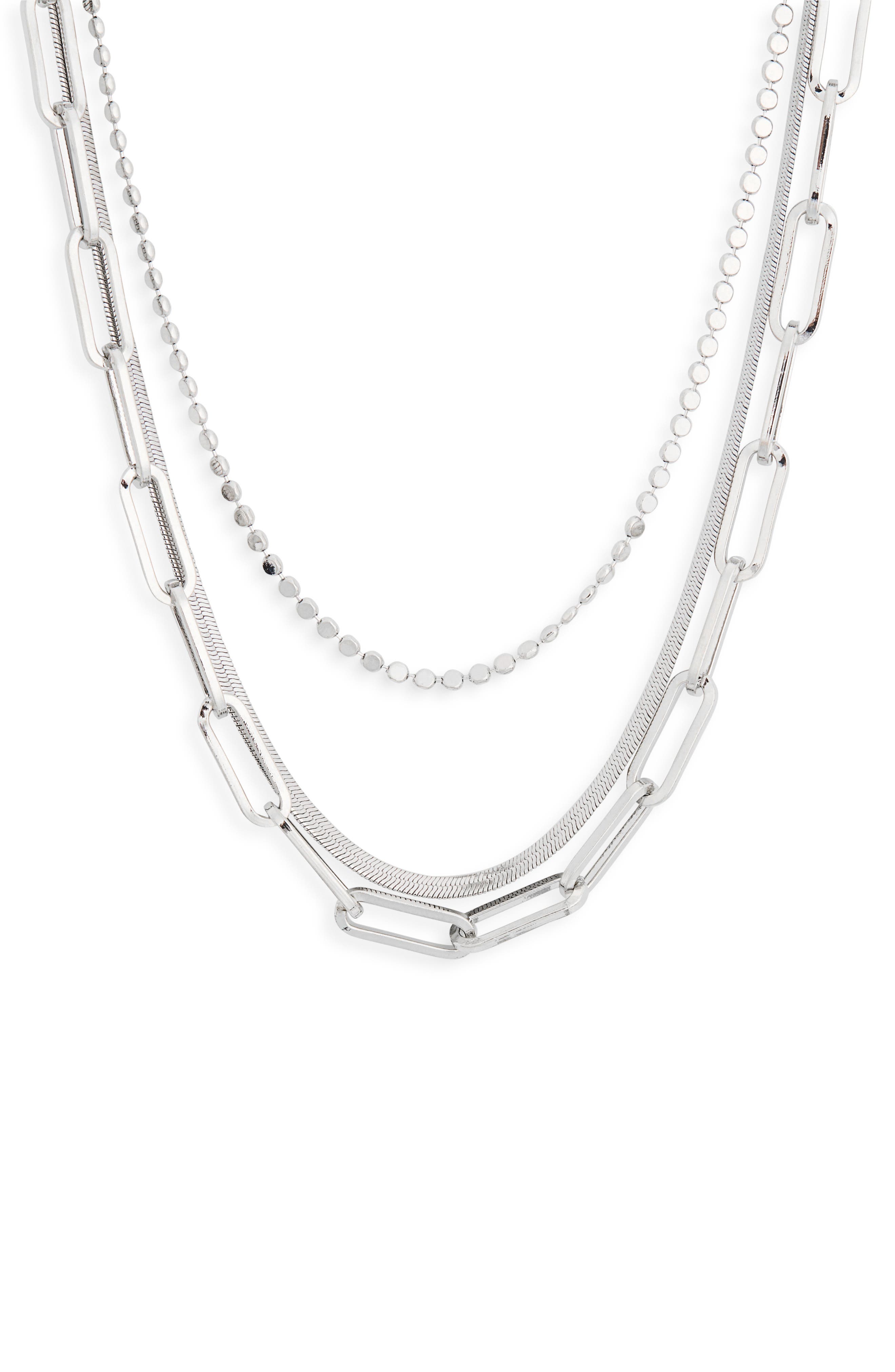 NORDSTROM RACK Layered Mixed Chain Necklace