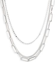 NORDSTROM RACK Layered Mixed Chain Necklace