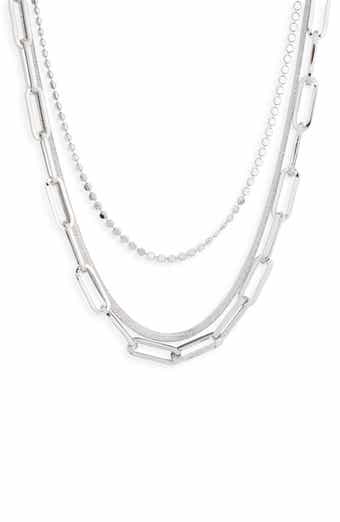 NORDSTROM RACK Layered Mixed Chain Necklace